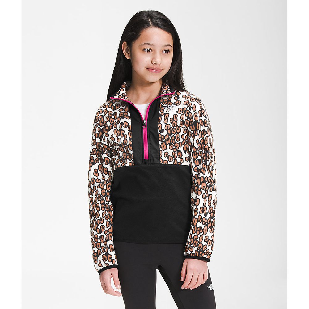 The North Face Jackets Youth Australia - The North Face Printed Glacier ¼ Zip Brown Leopard (UBD-516